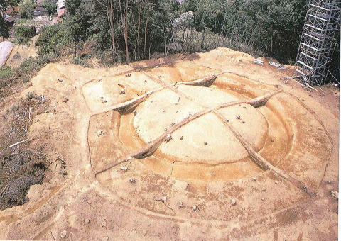 新田東山古墳発掘調査状況