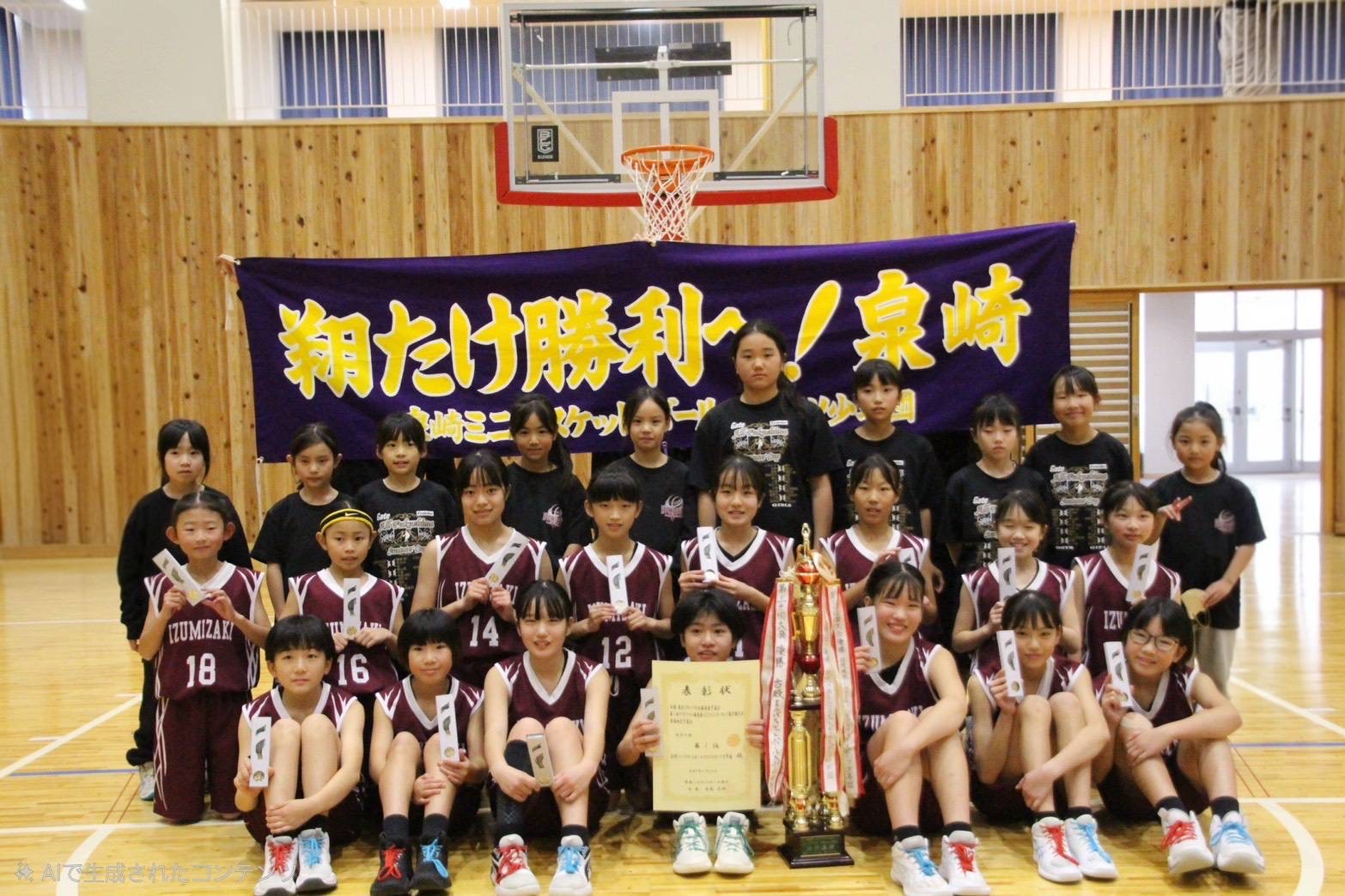泉崎ミニバスケット女子U-12ウインターカップ地区予選優勝