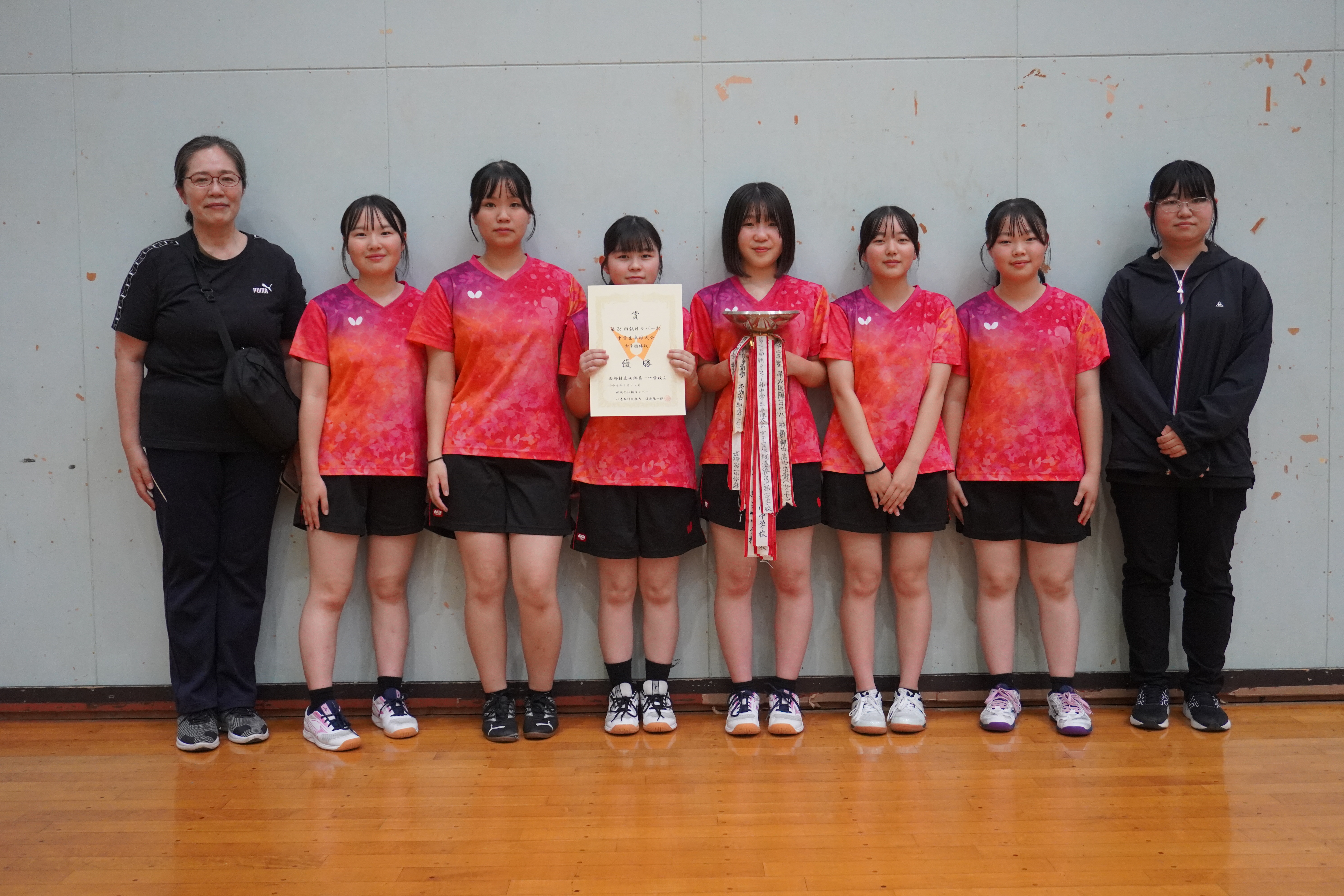 第28回朝日ラバー杯男子優勝